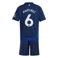 Maglia Calcio Manchester United Lisandro Martinez #6 Seconda Divisa Bambino 2024-25 Manica Corta (+ pantaloncini)